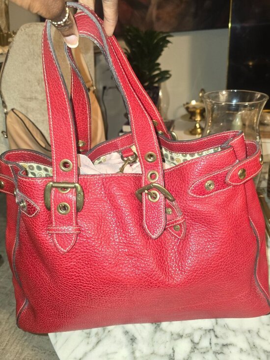 J&M Davidson Handbags - Vintage J&M Davidson Red Leather Handbag